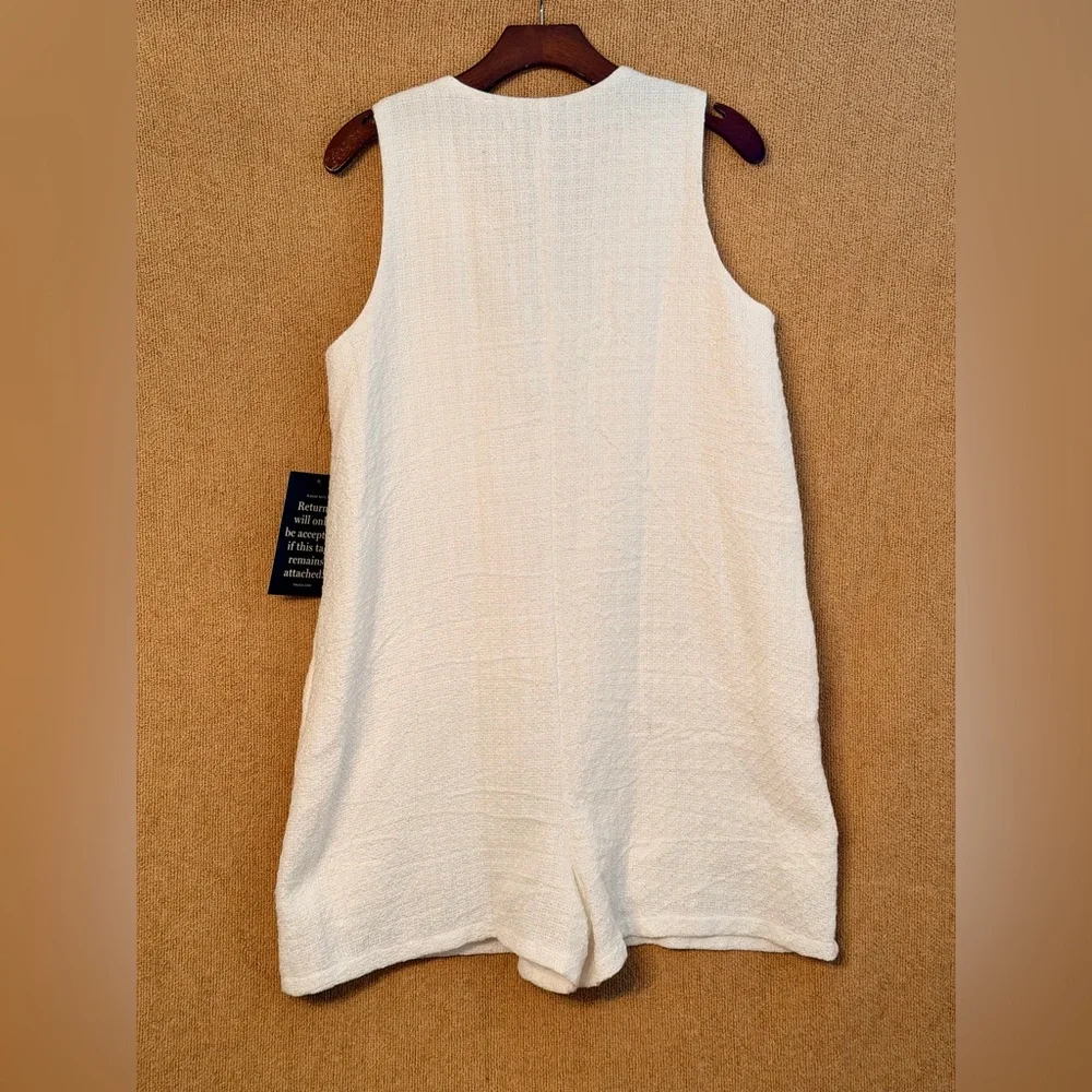 NWT Tuckernuck  White Textured Myla Romper size Medium NWT - Picture 8 of 13